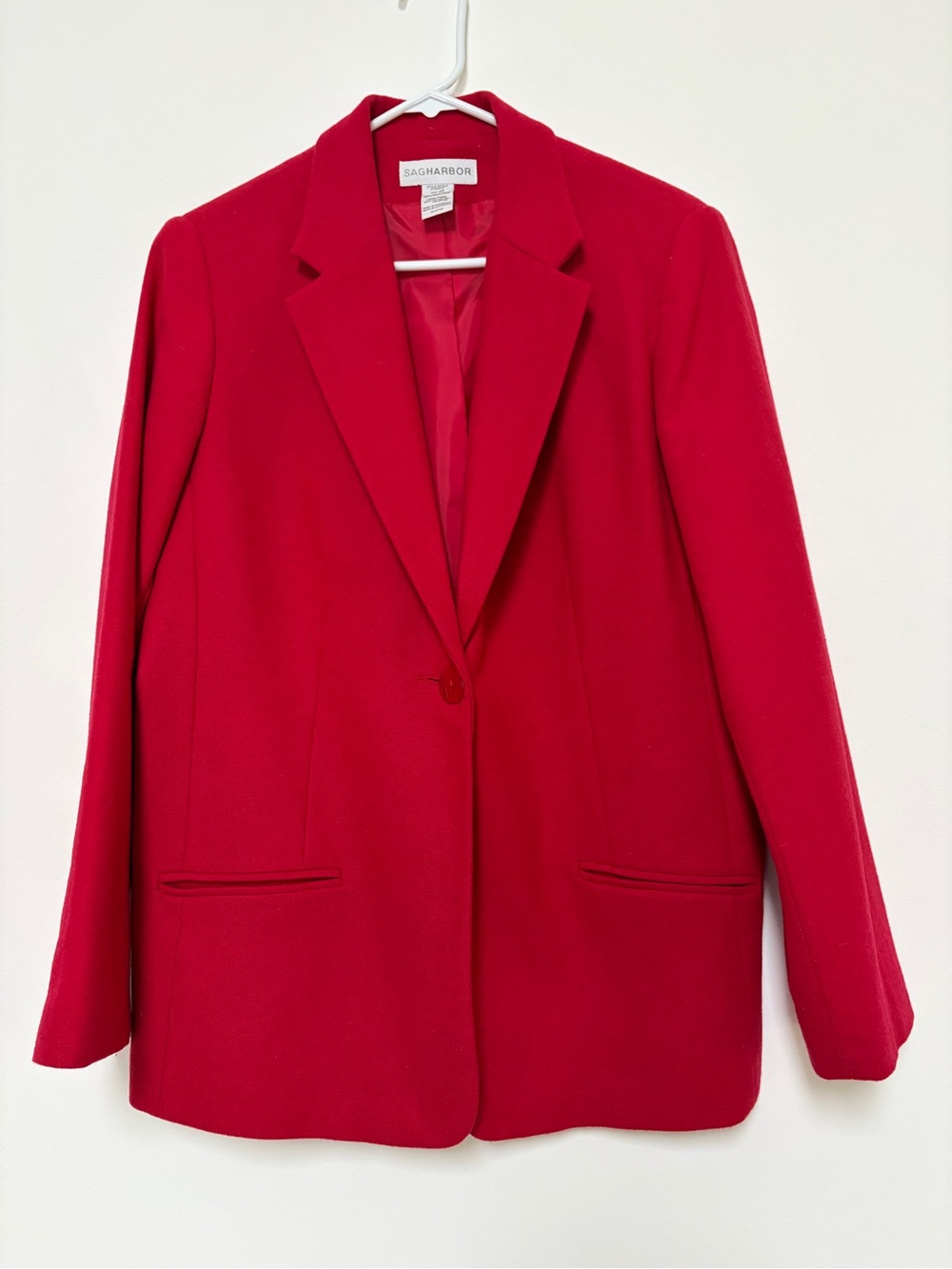 Sag Harbor Vintage Wool Blazer Jacket Red Size 10